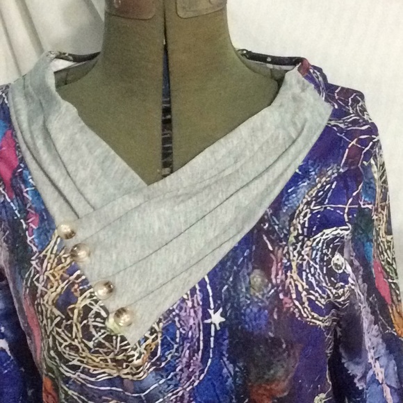 Long sleeve cotton blend dress. XL.  A50 - Picture 2 of 10